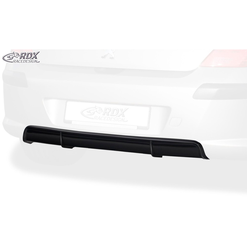 Rear bumper skirt 'Diffusor'  Peugeot 308 HB 2007-2013 (ABS glossy black)