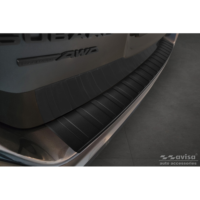 Matt Black Stainless Steel Rear bumper protector  Subaru Outback (BT) 2020- 'Ribs'