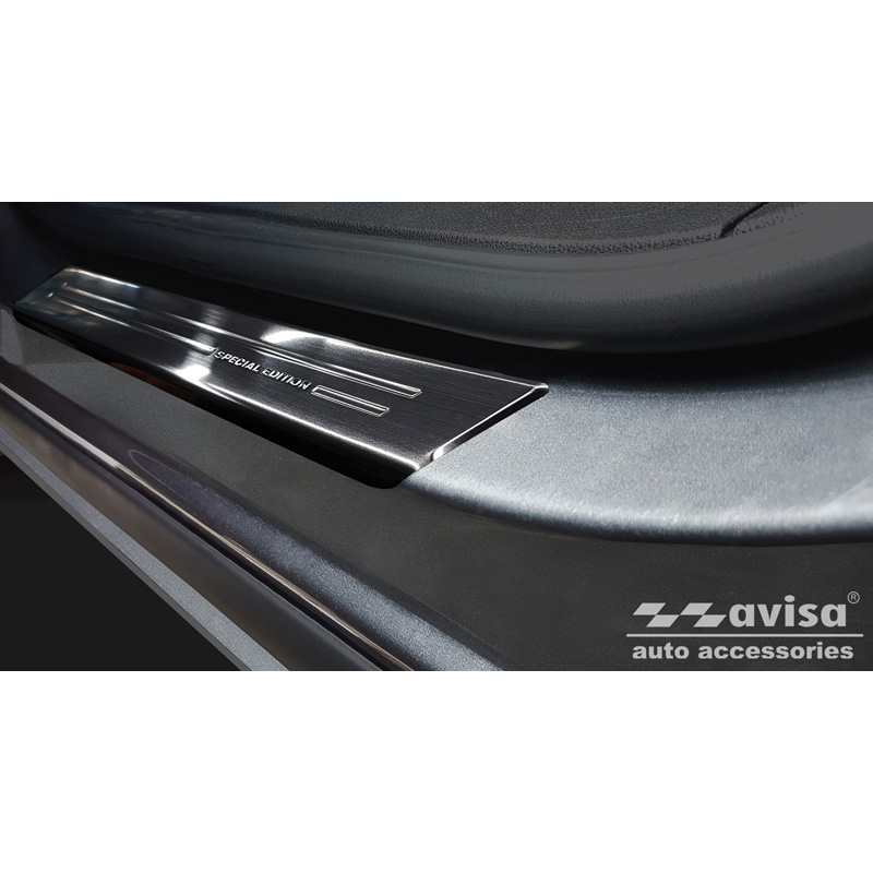 Black Inox door sill protectors  Opel Zafira 2012-2019 - 'Special Edition' - 4-pieces