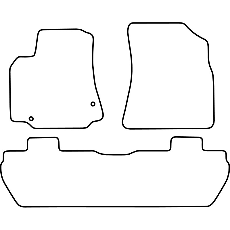 Set velour car mats  Peugeot Partner Tepee 2008-2012 & 2012-