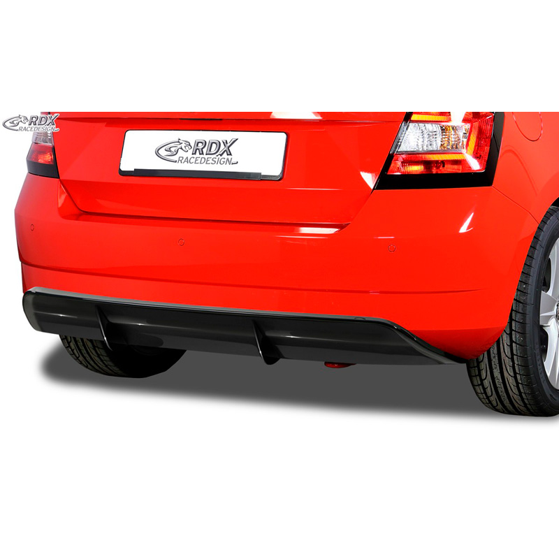 Rear bumper skirt 'Diffusor'  Skoda Fabia III HB (NJ) 2014- (ABS glossy black)