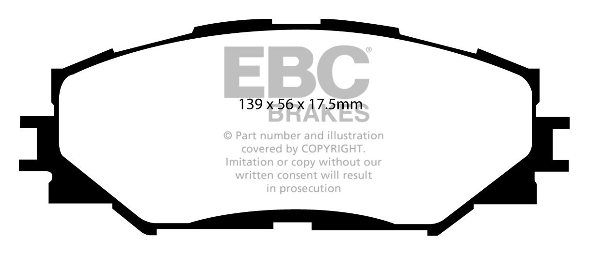 EBC Brakes TOYOTA Auris 1.6 2006-.. Remblokken voorzijde