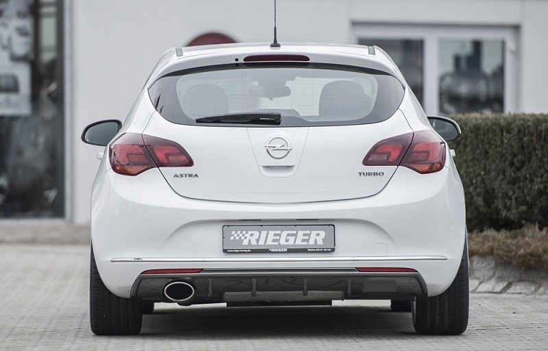 Achterbumper Diffusor Carbon-look Rieger Opel Astra J 5-deurs