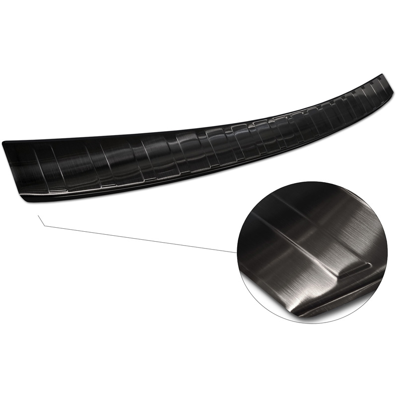 Black Stainless Steel Rear bumper protector  Citroën C4/e-C4 III 2020- 'Ribs'