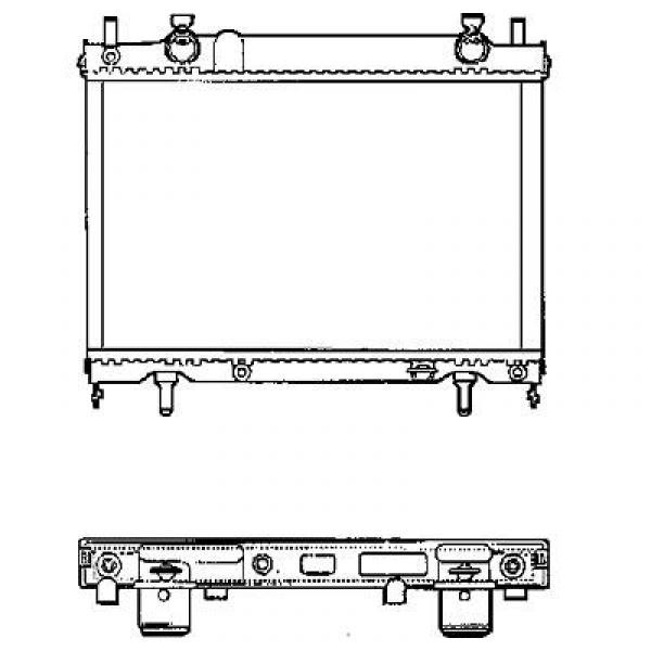Radiator BRAVO/BRAVA/MAREA 95->> 375x565 1.9 JTD+/-AC