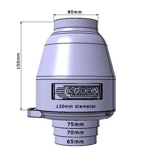 GREEN Wind filter Zwart