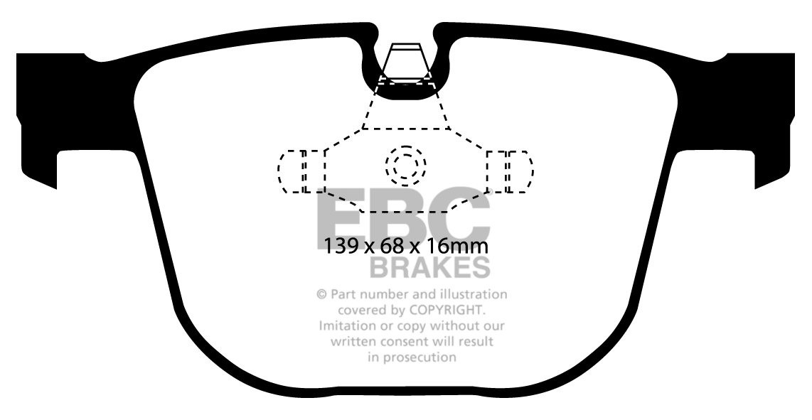 EBC Brakes BMW M3 4.0 (E90) 2010-.. Remblokken achterzijde