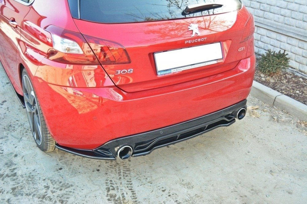 Achter Splitter Peugeot 308 GTI II Facelift  15-18 Glans Zwart