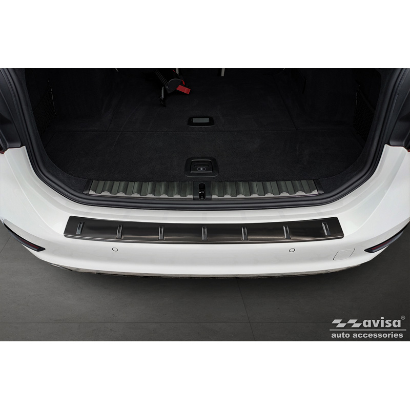 Black Stainless Steel Rear bumper protector  BMW 3 Series (G21) Touring 2019-2022 'STRONG EDITION'