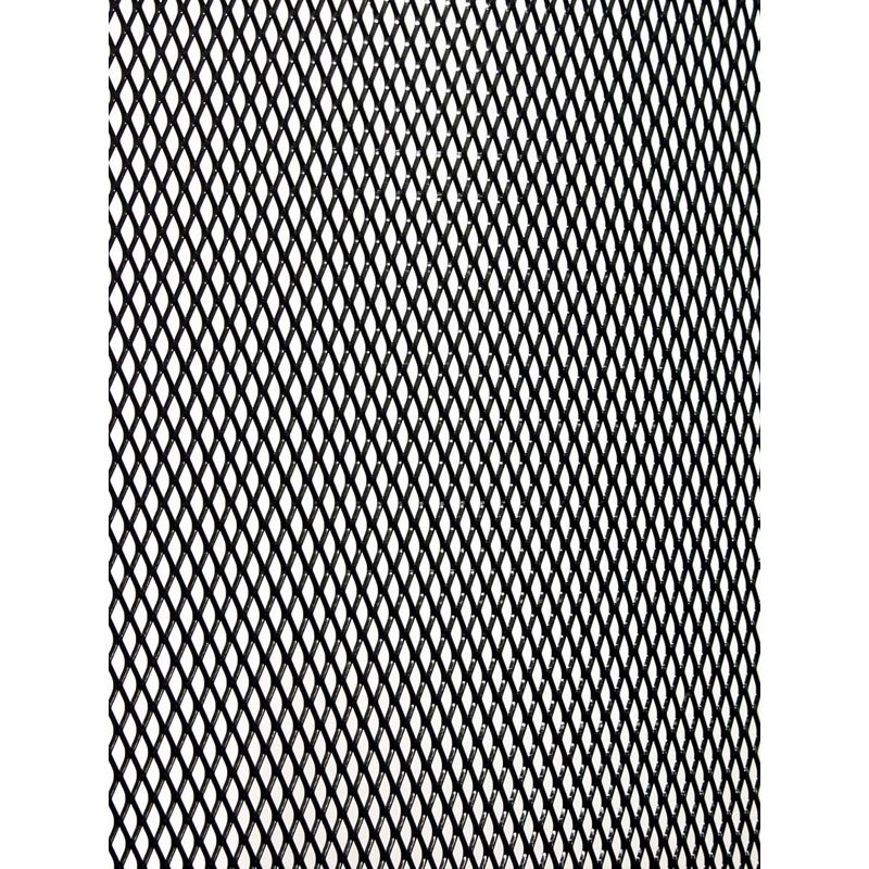 Simoni Racing Black Aluminium Grill Mesh - 125x20cm - Fine Mesh