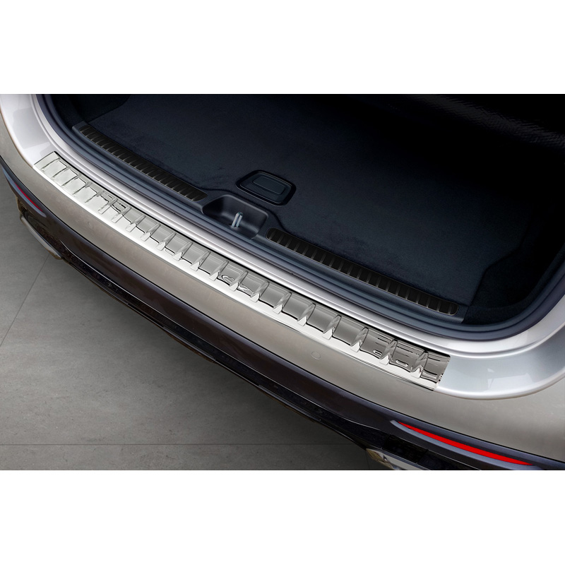 Chrome Stainless Steel Rear bumper protector  Mercedes GLC II (X254) 2022- 'Ribs'