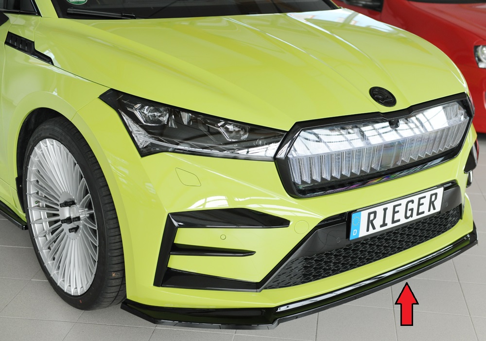 Voorspoiler Skoda Enyaq iV (NY): 10.20-01.2025 glans zwart