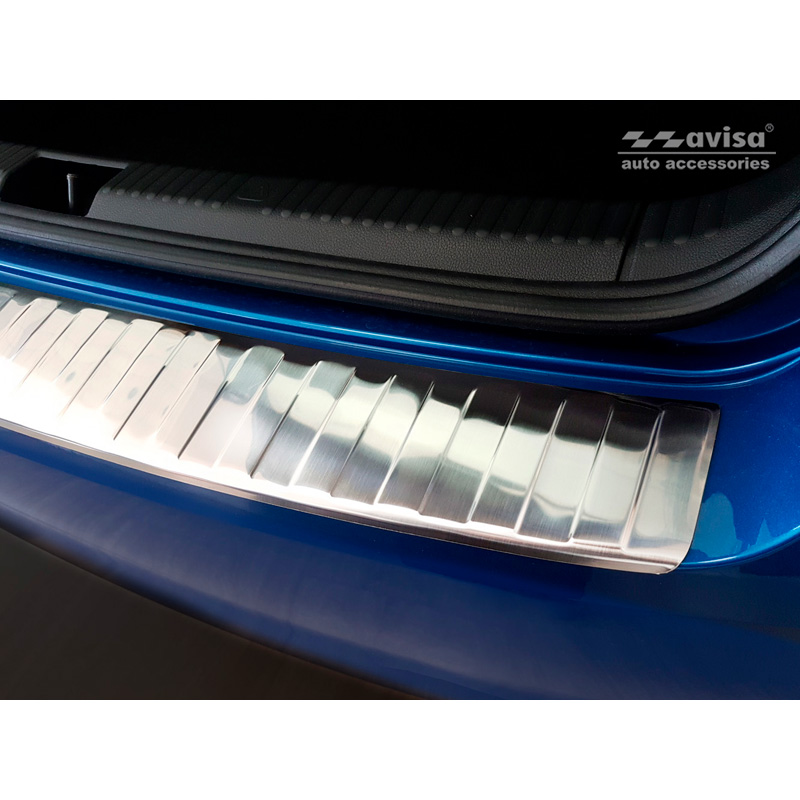 Stainless Steel Rear bumper protector  Skoda Fabia III HB 5-doors Facelift 2018-2021 'Ribs'