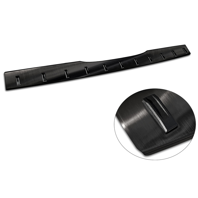 Black Stainless Steel Rear bumper protector  Mercedes Vito / V-Class 2014-2019 & Facelift 2019- (with Hatch) 'STRONG EDITION'