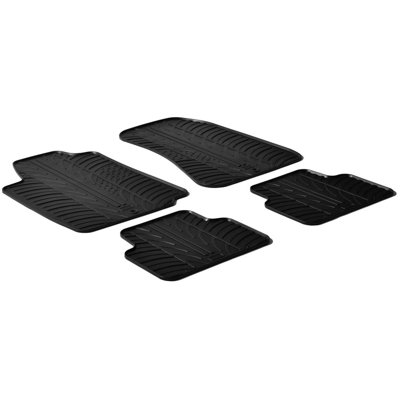 Rubber car mats set  Alfa Romeo 159 2005- (T profile 4-pieces + mounting clips)