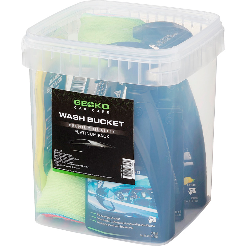 Gecko Wash Bucket Platinum Pack - 6-delig