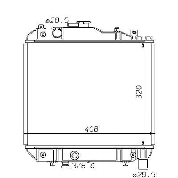 Radiator PRIDE.Mazda 121 87-89 320x378x20 1.1/1.3