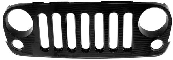 Grill WRANGLER 07->> MATT ZWART