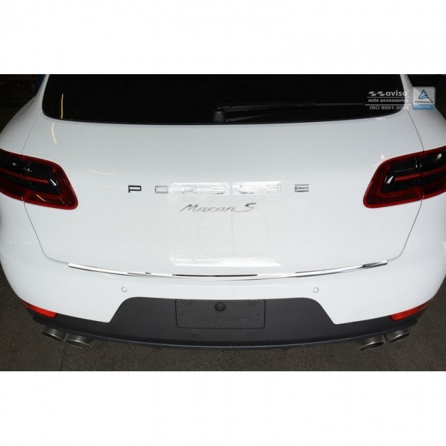 Achterbumper Beschermlijst 'Deluxe' Porsche Macan 2014- Chroom/Zw