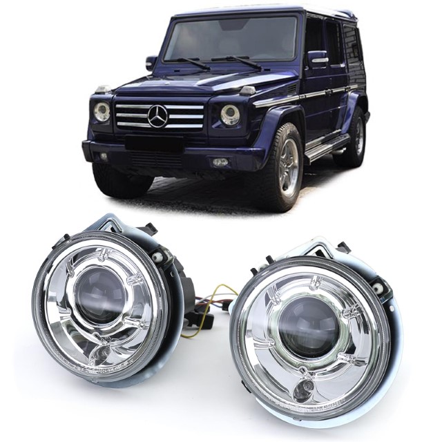Headlights Mercedes Benz G-Class W463 Chrome 92-06