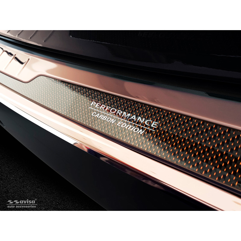 Stainless Steel Rear bumper protector 'Deluxe'  BMW X1 F48 2015-2022 'Performance' Copper Mirror/Copper Carbon