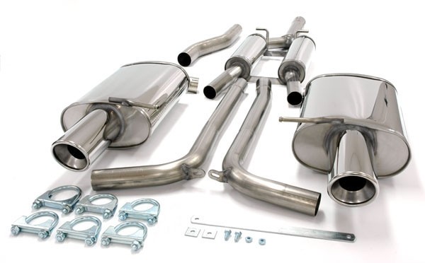Simons Dual Power Uitlaatsysteem af kat. Audi A4 Quattro B6 2005