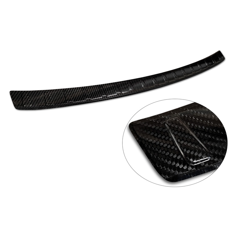 Real 3D Carbon Rear bumper protector  Fiat 500e Berlina, 3+1 & Cabrio 2020- 'Ribs'