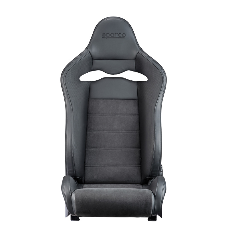 Sparco Sport Seat SPX SX - Driver version (Left) - Black Leather/Alcantara + Carbon Backrest - Left-side Reclinable