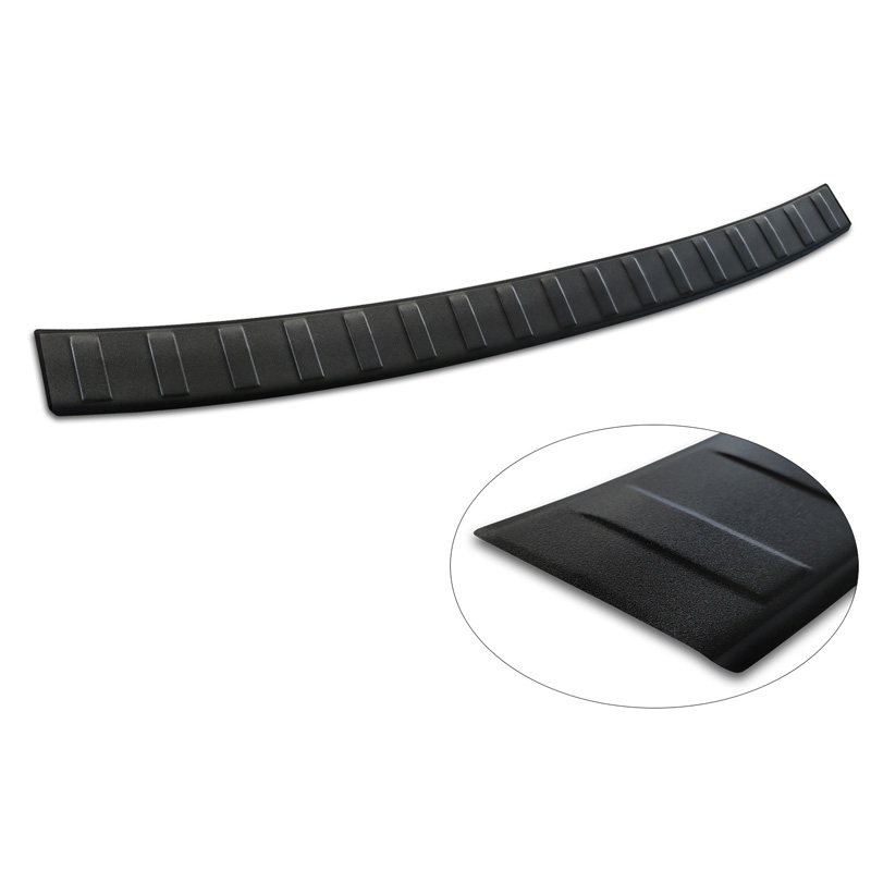 Matt Black Stainless Steel Rear bumper protector  Audi A4 Avant S-Line 2015-2019 & Facelift 2019- 'Ribs'