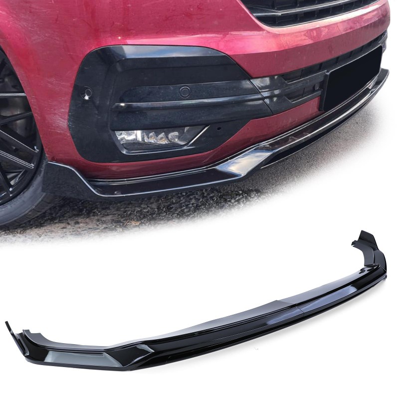 Voorspoilerlip Volkswagen T6.1 Bus Glans Zwart