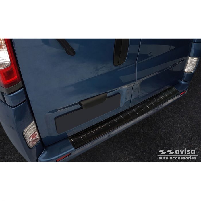 Zwart RVS Achterbumperprotector passend voor Opel Vivaro/Renault Trafic/Nissan Primastar 2001-2014 '