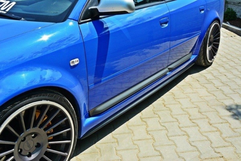 Zijskirts Diffusers Audi RS6 C5 Glanzend Zwart