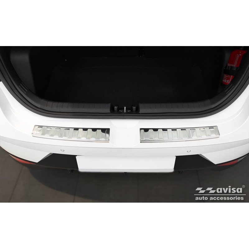 Stainless Steel Rear bumper protector  Hyundai i20 III 5 doors 2020-2023 & FL 2023- 'Ribs' (2-pieces)