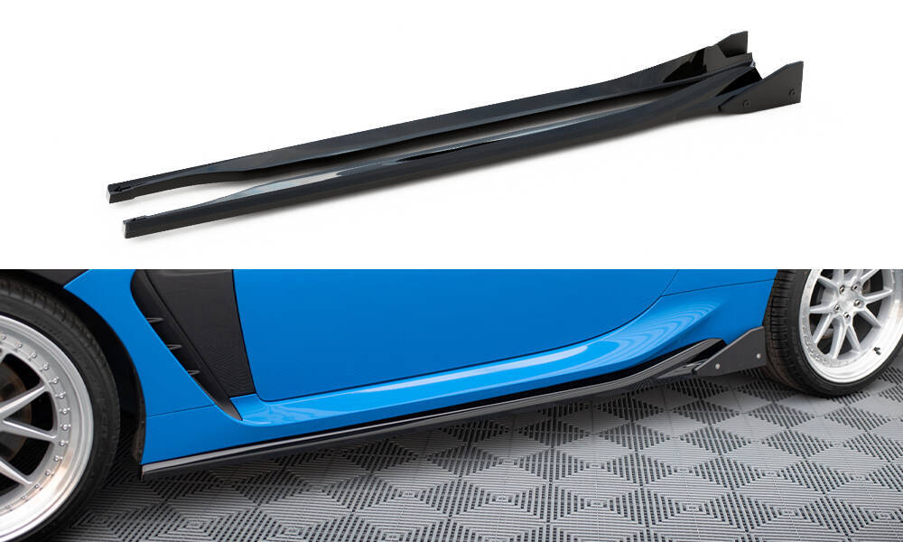 Zijskirts V.1 met Canards Toyota GR86 Maxton Glans Zwart