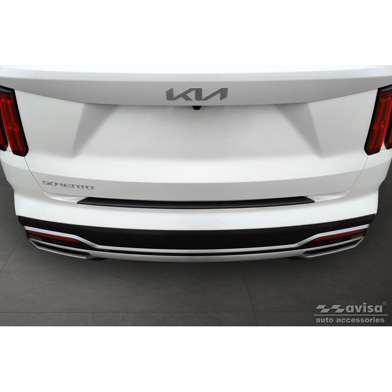 Matzwart Aluminium Achterbumperprotector  Kia Sorento IV 2020- 'Riffled Plate'