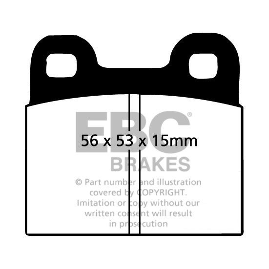 EBC Brakes VW Golf III 1.9 TD -75 96-97 Remblokken voorzijde gre