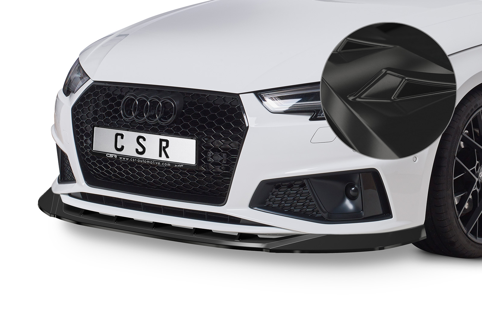 Voorspoiler Audi A4 B9 (type 8W) S-Line Competition glans zwart
