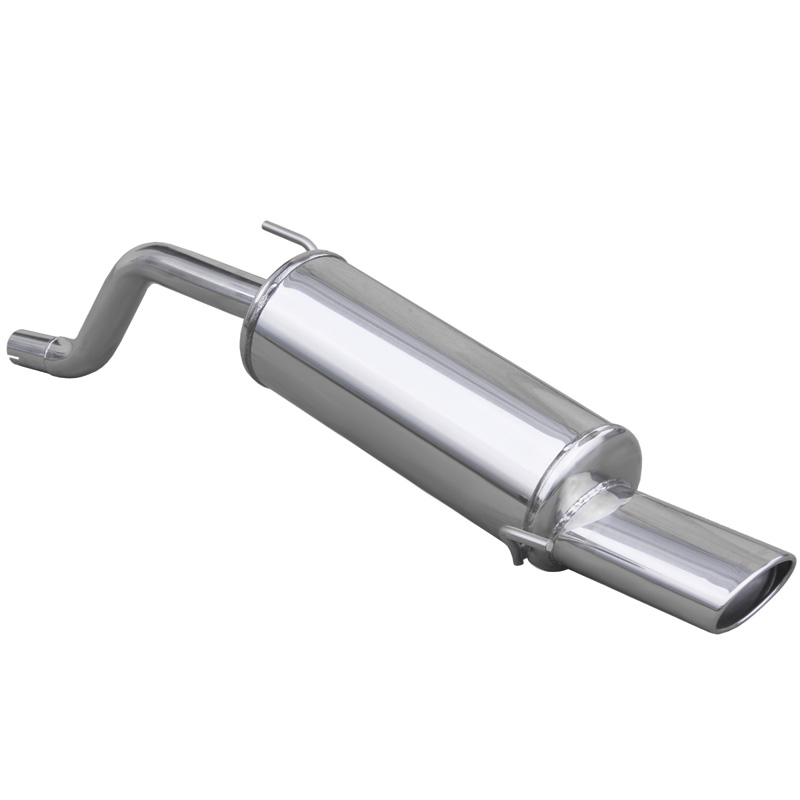 100% Inox Sport Exhaust  Fiat Grande Punto 1.2 (65HP) 2006- Ø40mm 120x80mm