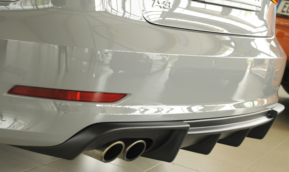 Achter Skirt Audi A3 8V 12-16 S-line Rieger Carbon Look