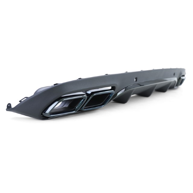 Diffusor Mercedes C205 A205 Coupe / Cabrio 15-19 C63 Design Zwart