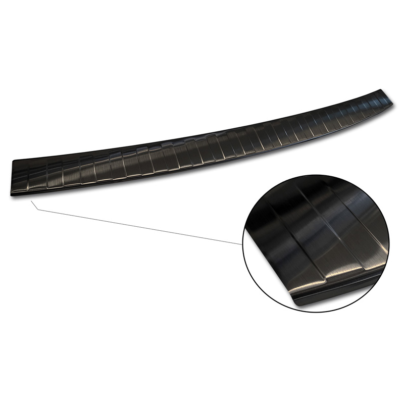 Black Stainless Steel Rear bumper protector  Ford Tourneo Connect/Transit Connect 2014-2017 & FL 2017-2022 'Ribs'