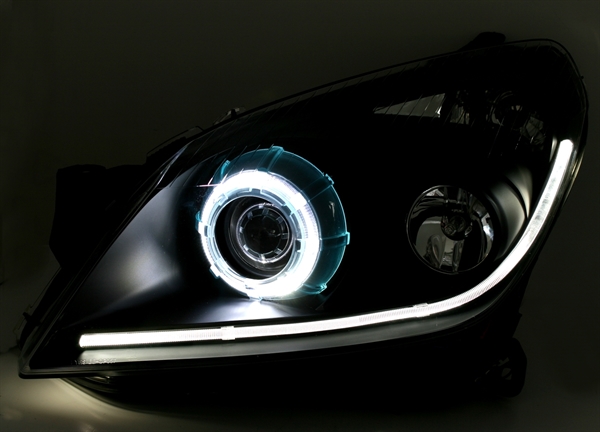 Headlights Opel Astra H Xenon Tube Eye Black