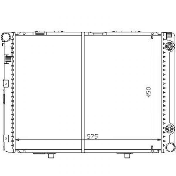 Radiator DB W 201 82-93 575x450 190 E 1.8/2.0/2.3 +AC