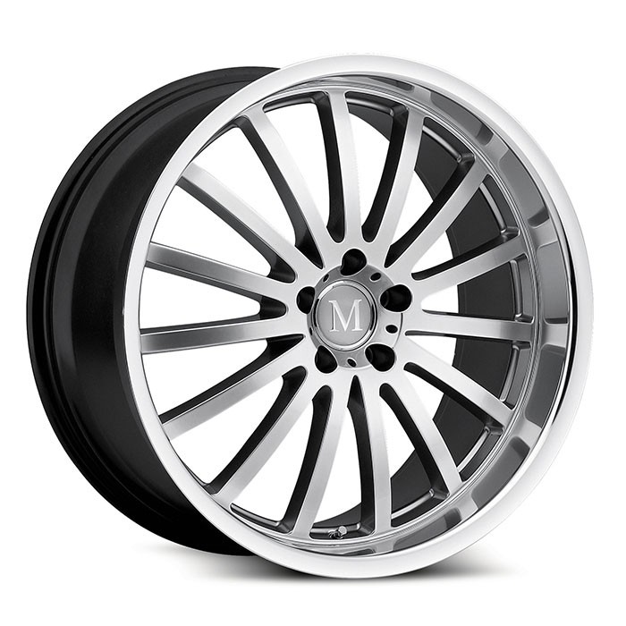 Velgen Mandrus Millenium 17x8 5x112 ET25 Zilver + Machined Rand