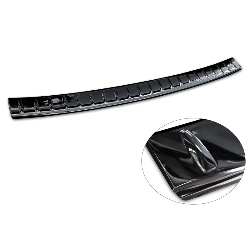 Black Mirror Stainless Steel Rear bumper protector  Mercedes GLC II (X254) 2022- 'Ribs'