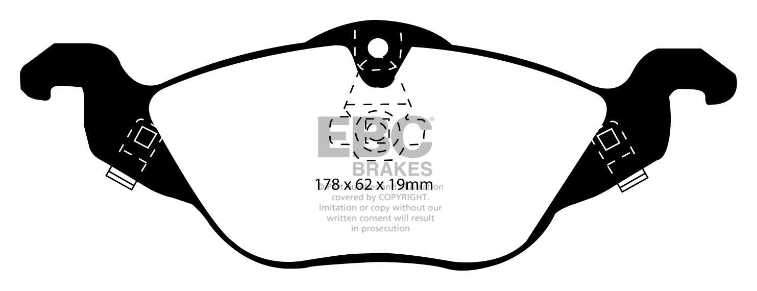 EBC Brakes OPEL Astra G 1.7 TD 98-2005 Remblokken voorzijde gree