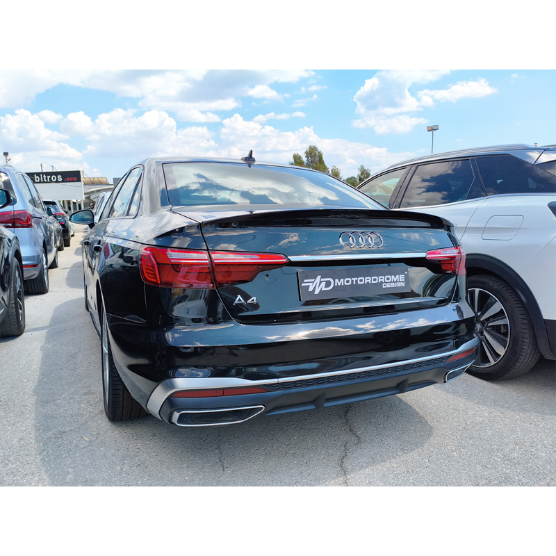 Motordrome Trunk spoiler lip  Audi A4 B9 Sedan 2015-2024 (PU)
