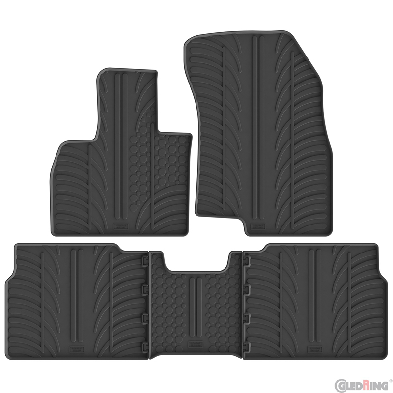 Gledring Rubber car mats set  Omoda 7 SHS H/P (PHEV/Hybrid) 2026- (T profile 5-pieces)