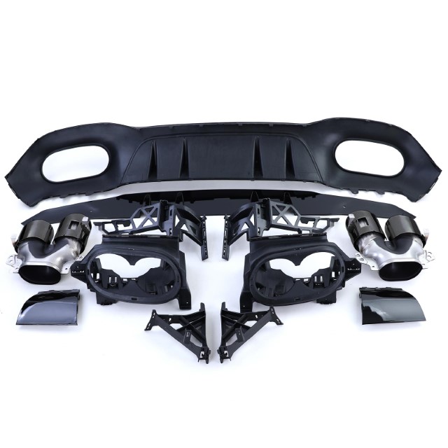 Diffuser Mercedes A klasse W177 A35/A45 Look Glans Zwart Sierstukken