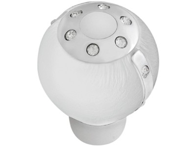 Schakelpook style kristal + leder Wit